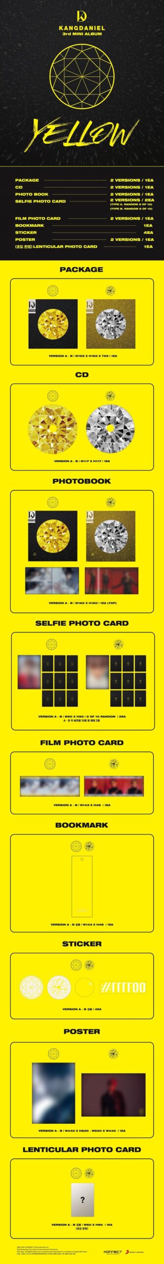 Random Ver. KANG DANIEL Album YELLOW