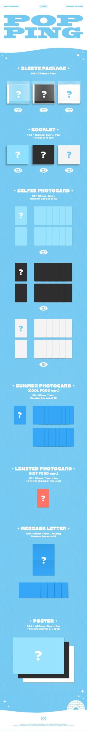 Album emergente de verano de ONF POPPING Ver 10C Ver 12C o Ver 38C Disponibles 1