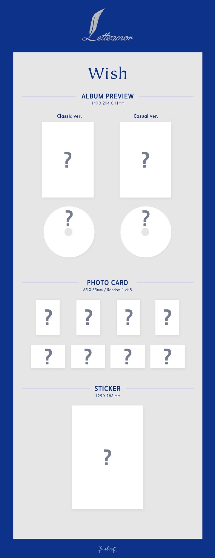 Letteamor 1st Mini Album Wish CASUAL VER. o CLASSIC Ver. Disponibles CD