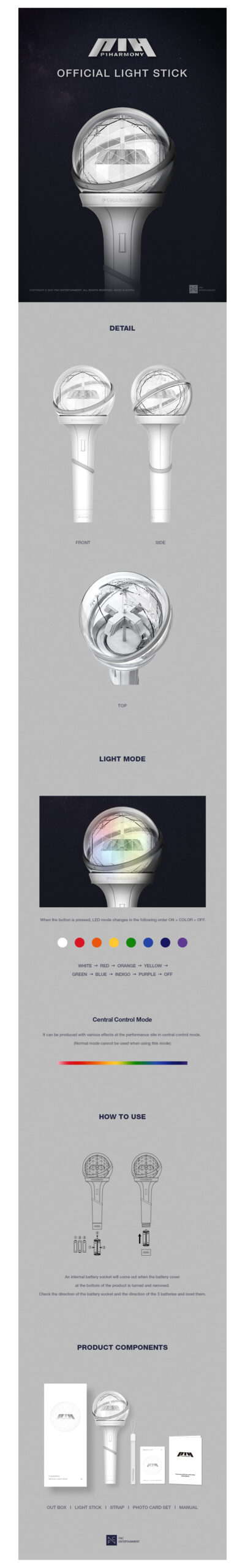 P1Harmony OFFICIAL LIGHT STICK