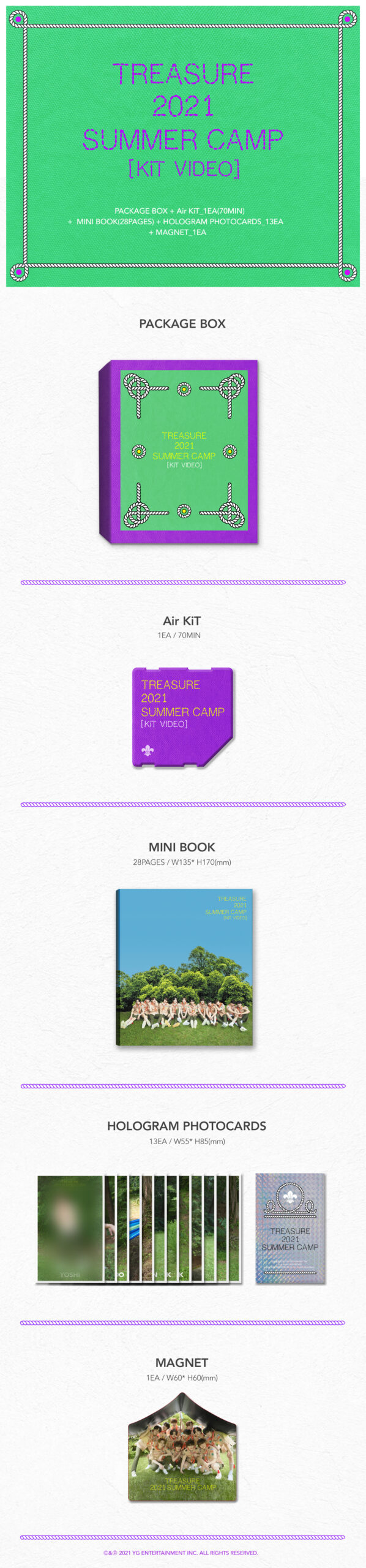 TREASURE 2021 SUMMER CAMP KIT Ver.