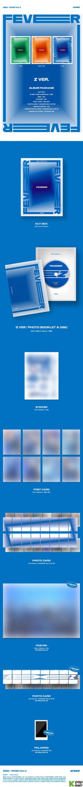 ATEEZ ZERO FEVER Part.3 Abum Package Z Ver.