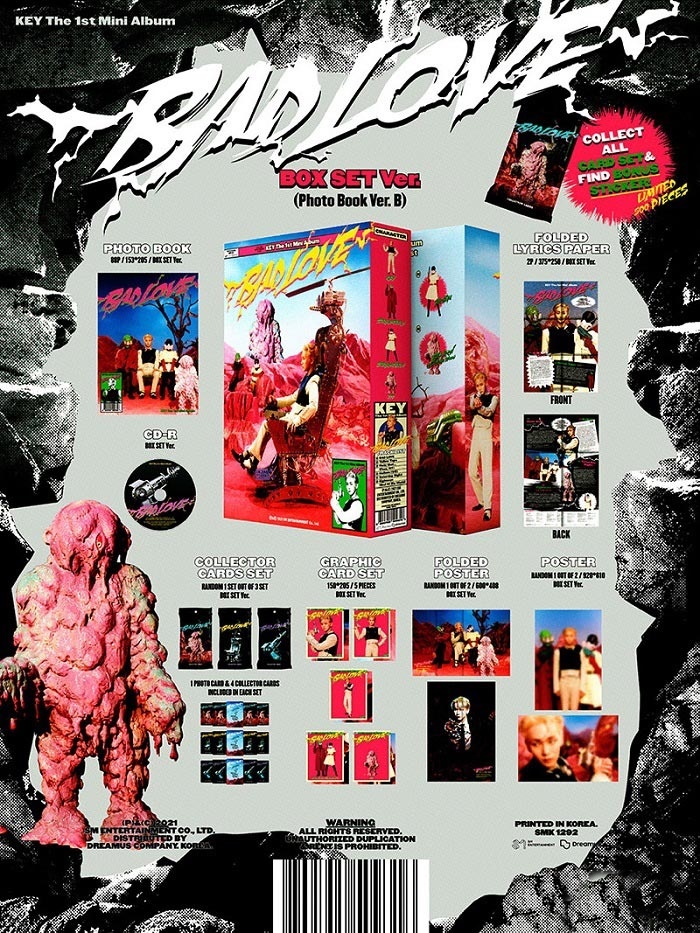 1st Mini Album de KEY SHINee BAD LOVE BOX SET Ver. 1.0