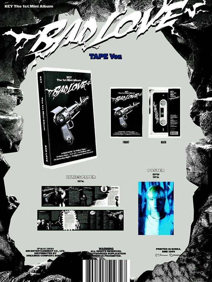 1st Mini Album de KEY SHINee BAD LOVE TAPE Ver. 1.1