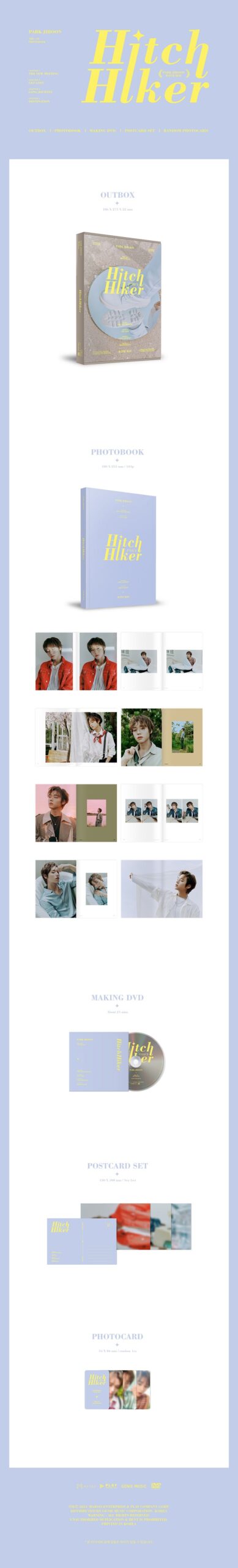 PARK JIHOON Wanna One THE 1ST PHOTOBOOK HitchHiker PARK JIHOON WITH MAY