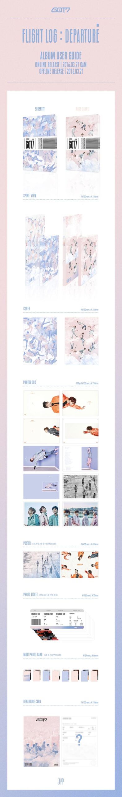 5th Mini Album de GOT7 FLIGHT LOG DEPARTURE Random Ver. 1