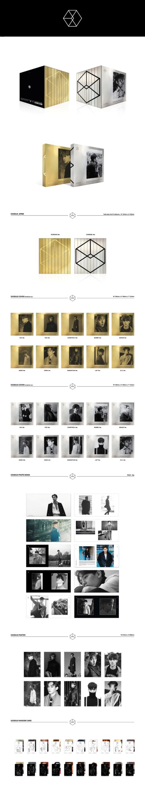 2nd EXO Exodus Chinese Ver. Random Ver.