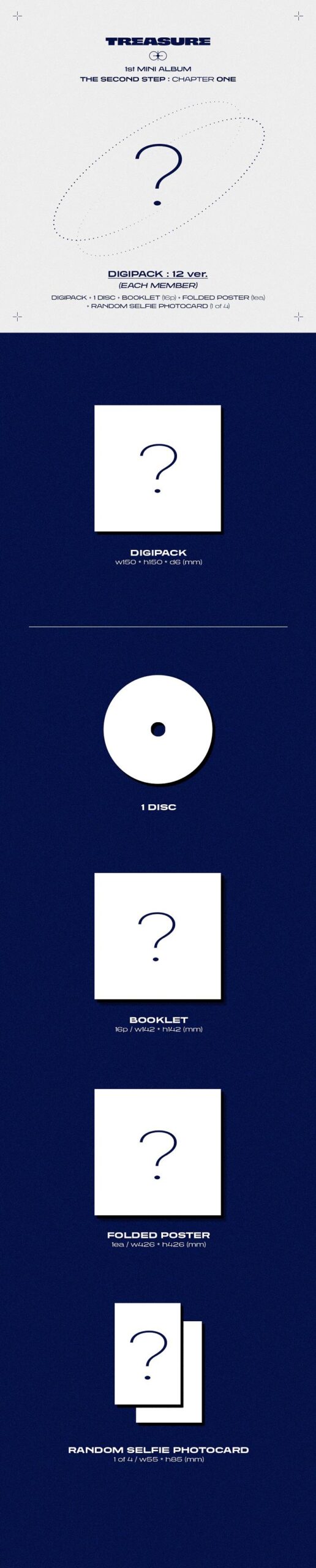 1st Mini Album de TREASURE THE SECOND STEP CHAPTER ONE DIGIPACK Ver.