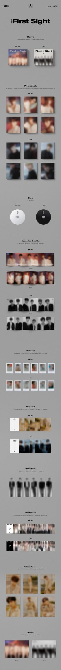 1st Mini Album de WEi IDENTITY First Sight Random Ver. 1