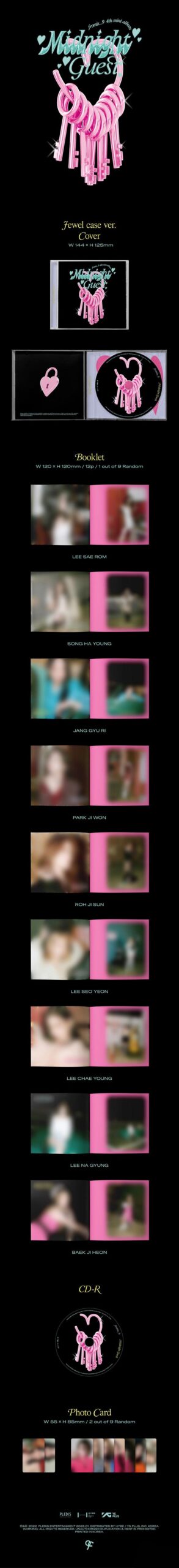 4th Fromis 9 Mini Album Midnight Guest Jewel Case Ver. Random Ver.